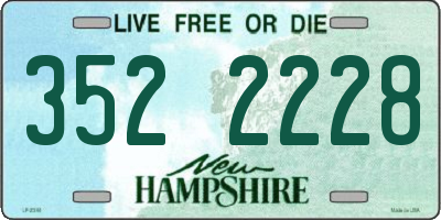 NH license plate 3522228