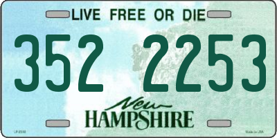 NH license plate 3522253