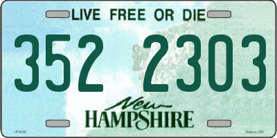 NH license plate 3522303