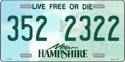 NH license plate 3522322