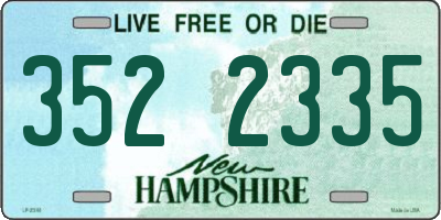 NH license plate 3522335