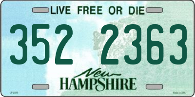 NH license plate 3522363