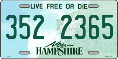 NH license plate 3522365