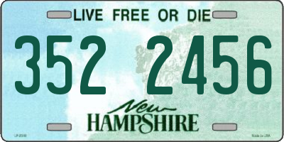 NH license plate 3522456
