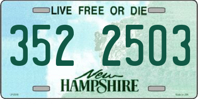 NH license plate 3522503