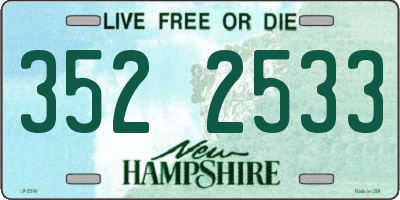 NH license plate 3522533