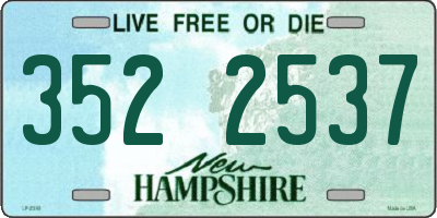 NH license plate 3522537