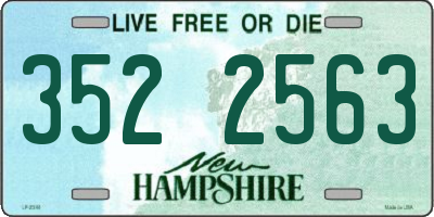 NH license plate 3522563
