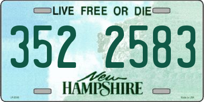 NH license plate 3522583