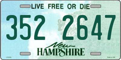 NH license plate 3522647