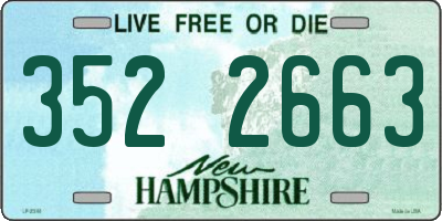NH license plate 3522663