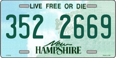 NH license plate 3522669