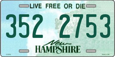 NH license plate 3522753