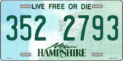 NH license plate 3522793