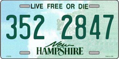NH license plate 3522847