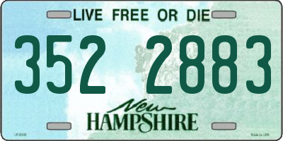 NH license plate 3522883
