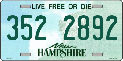 NH license plate 3522892