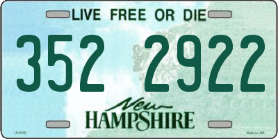 NH license plate 3522922