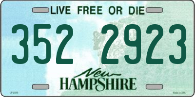 NH license plate 3522923
