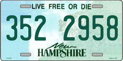 NH license plate 3522958