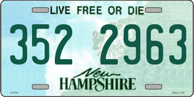 NH license plate 3522963