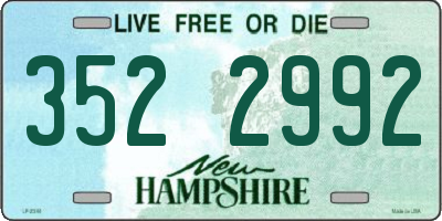 NH license plate 3522992