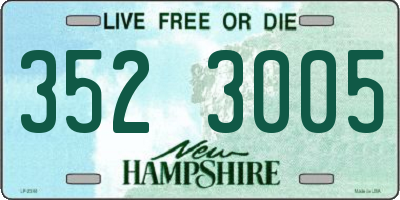 NH license plate 3523005