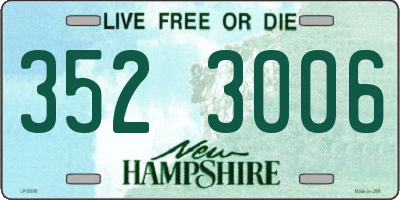 NH license plate 3523006