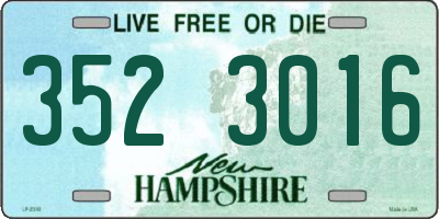 NH license plate 3523016