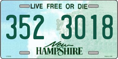 NH license plate 3523018