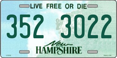 NH license plate 3523022