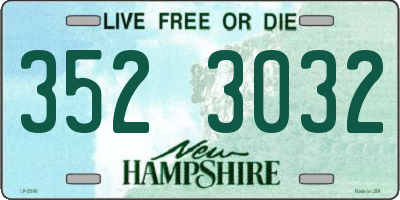 NH license plate 3523032