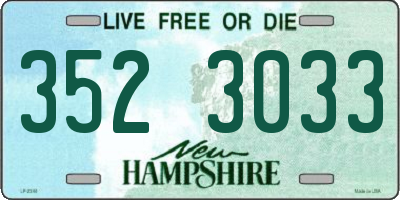 NH license plate 3523033