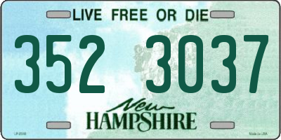 NH license plate 3523037