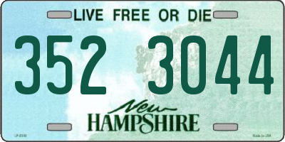 NH license plate 3523044