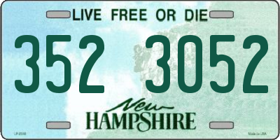 NH license plate 3523052
