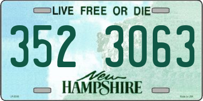 NH license plate 3523063