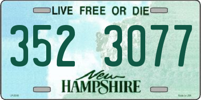 NH license plate 3523077