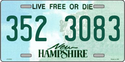 NH license plate 3523083