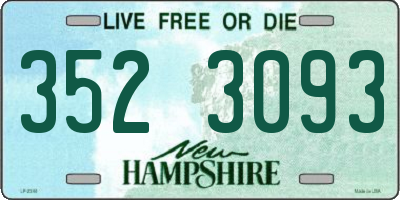 NH license plate 3523093