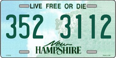 NH license plate 3523112