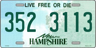 NH license plate 3523113