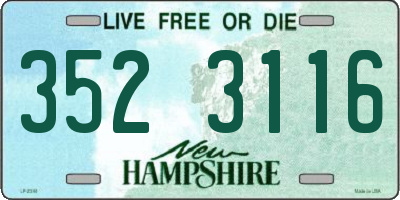 NH license plate 3523116