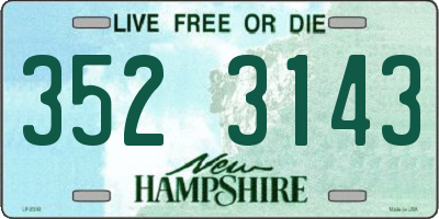 NH license plate 3523143
