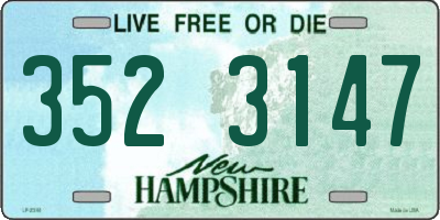 NH license plate 3523147