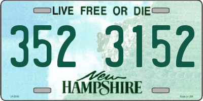 NH license plate 3523152