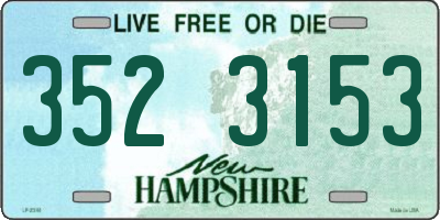 NH license plate 3523153