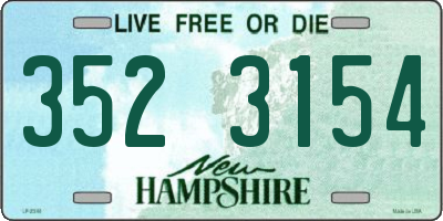 NH license plate 3523154