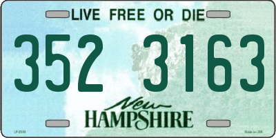 NH license plate 3523163