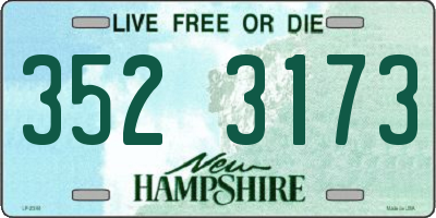NH license plate 3523173